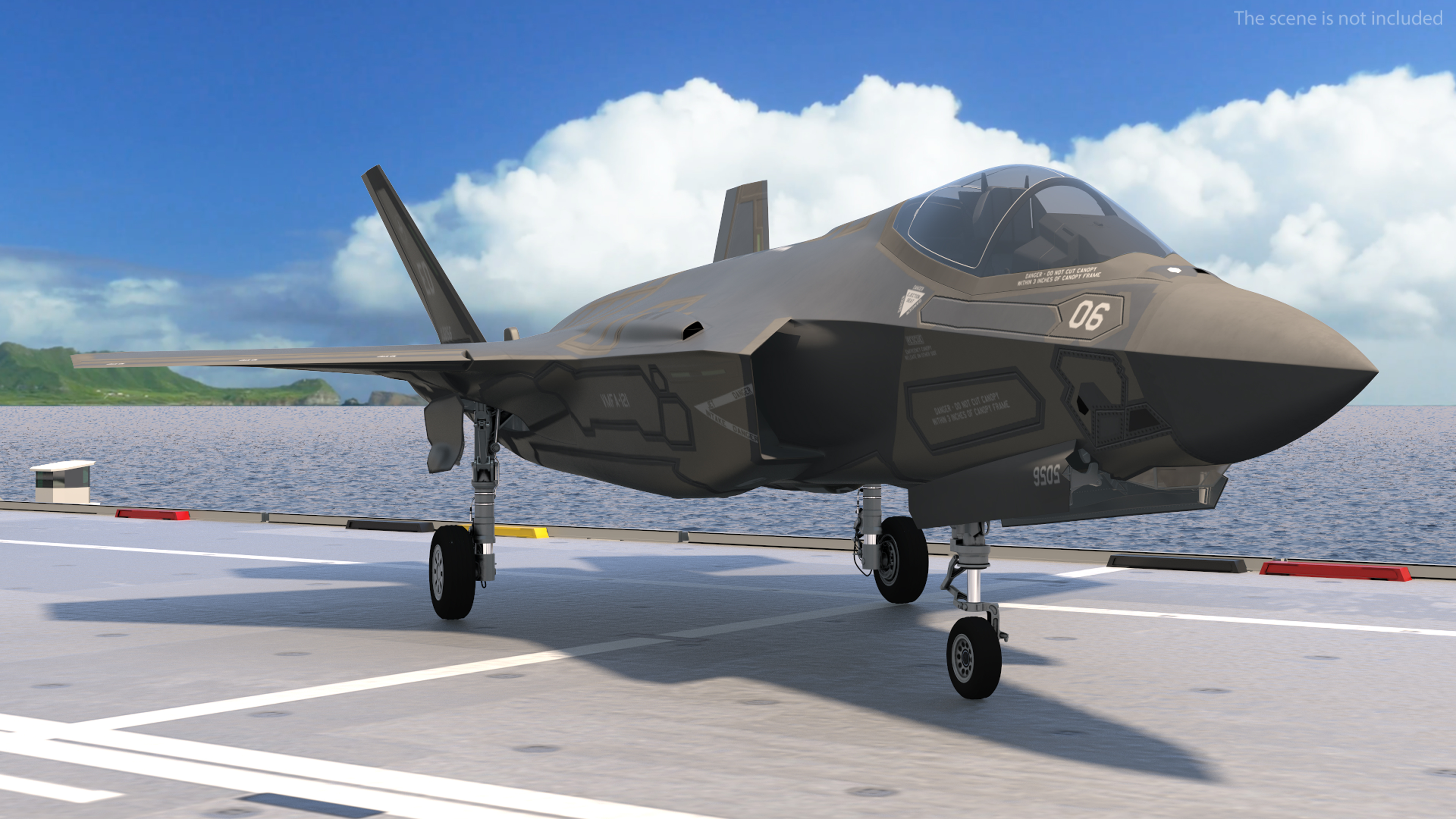 3D model HMS Queen Elizabeth with F35 planes