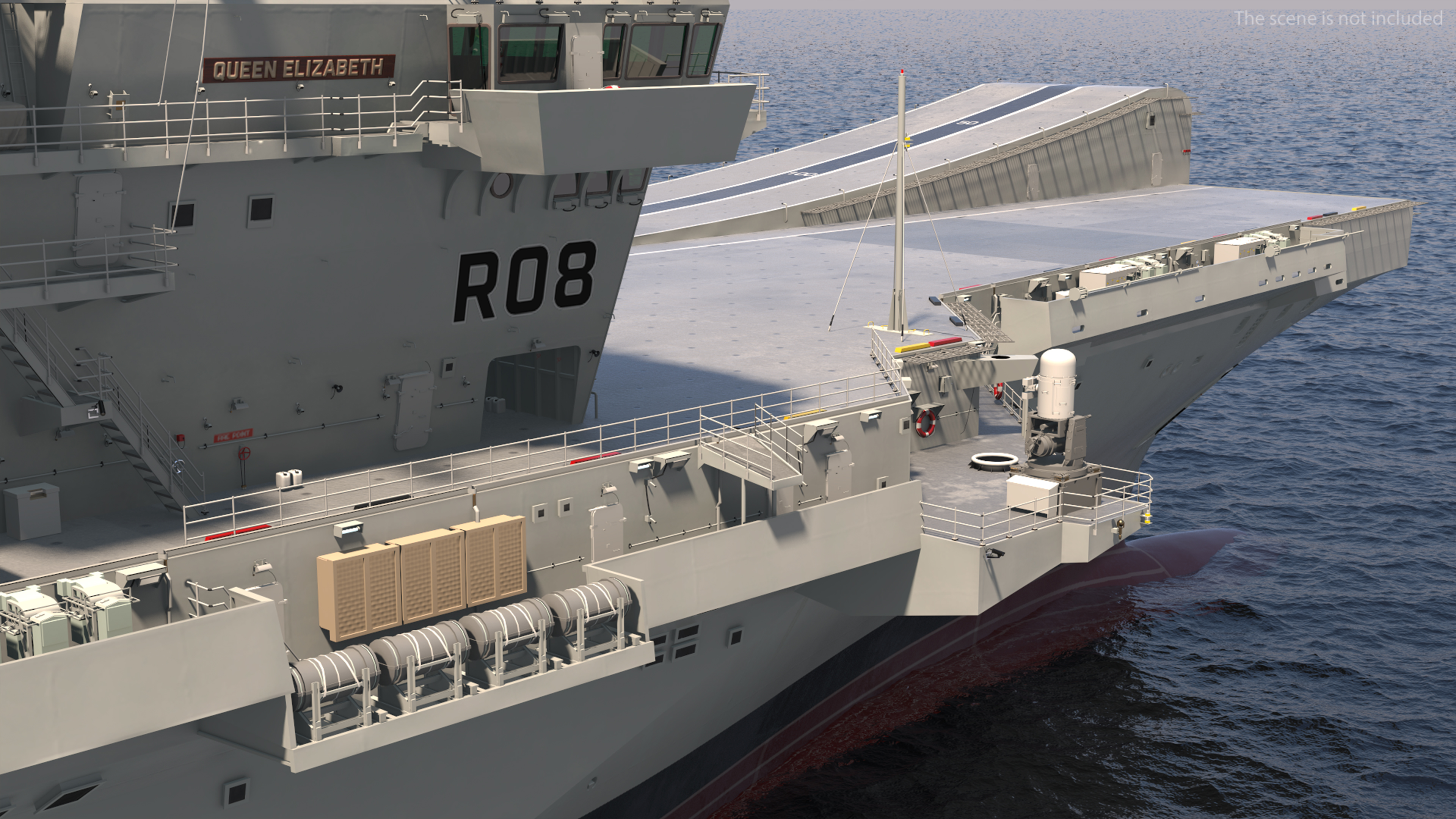 3D model HMS Queen Elizabeth with F35 planes