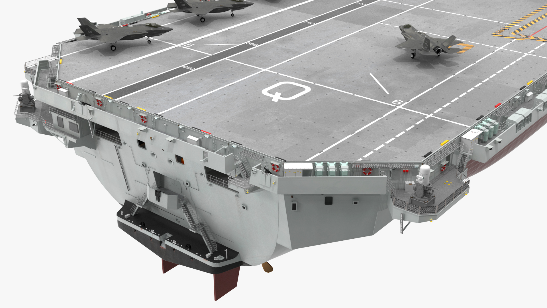 3D model HMS Queen Elizabeth with F35 planes