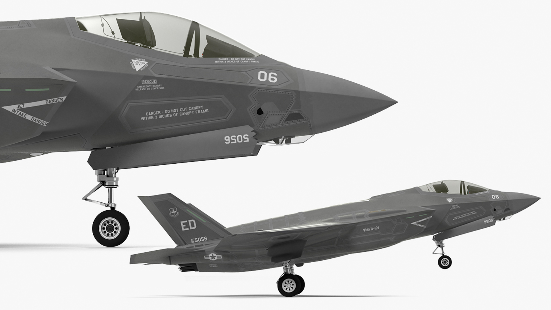 3D model HMS Queen Elizabeth with F35 planes