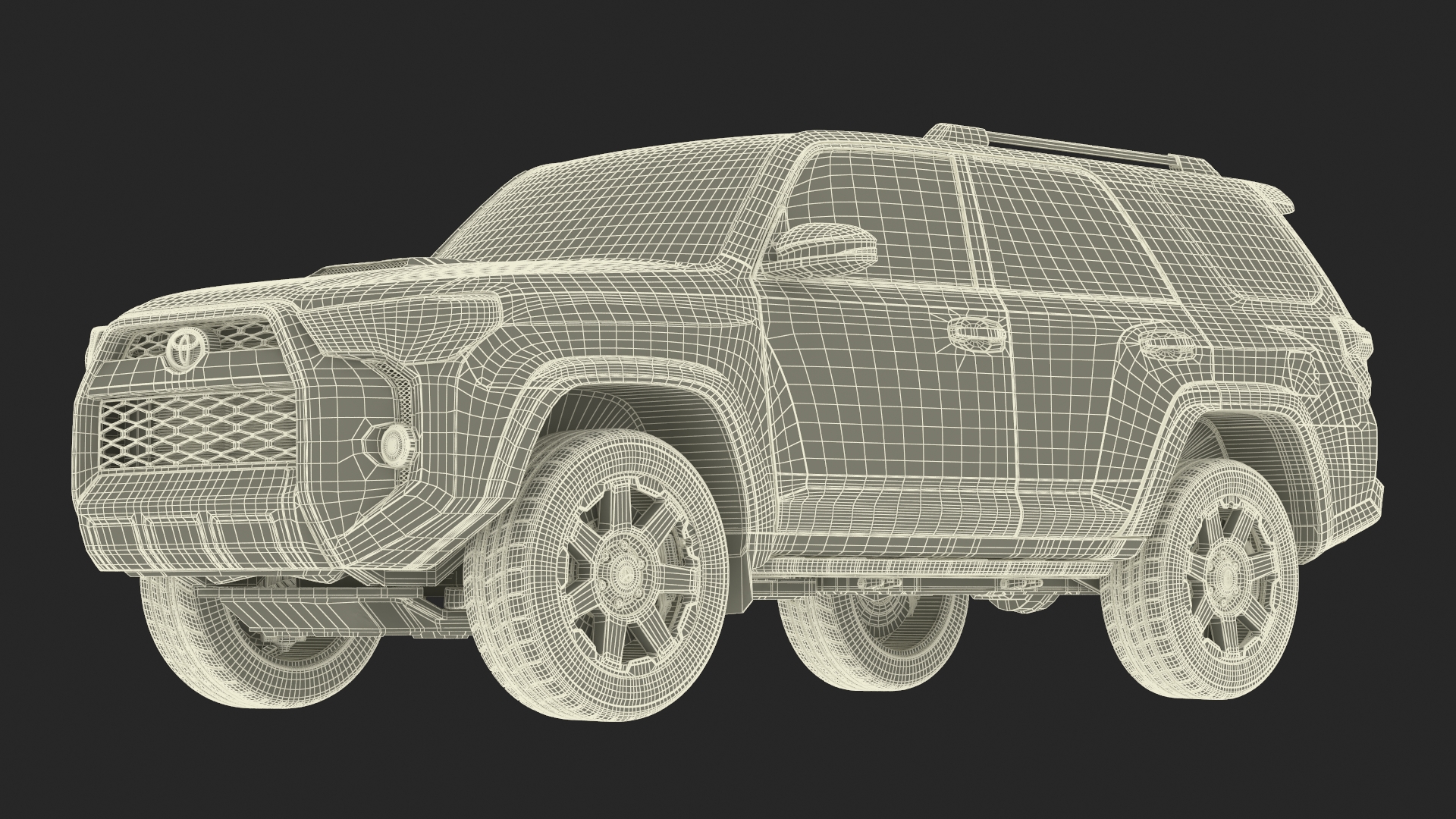 3D model Toyota 4Runner Towing Caravan Hobby