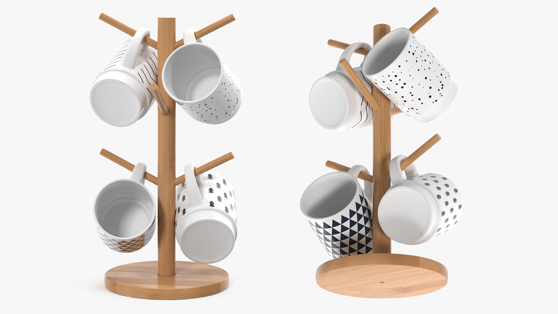 3D Kitchen Mug Tree Stand Set