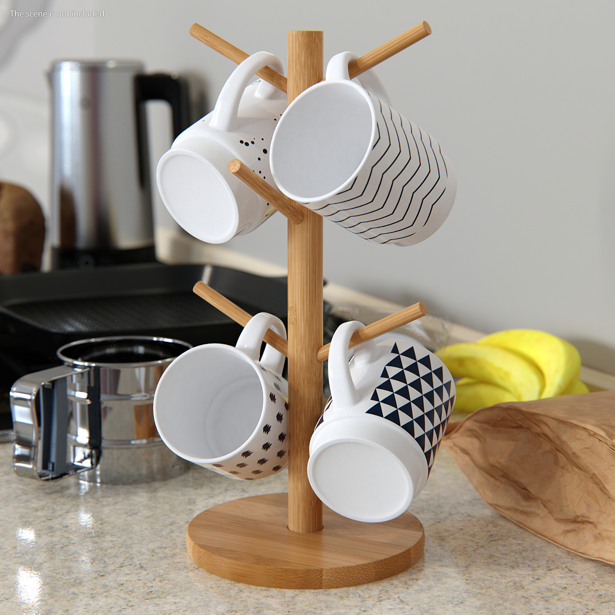 3D Kitchen Mug Tree Stand Set