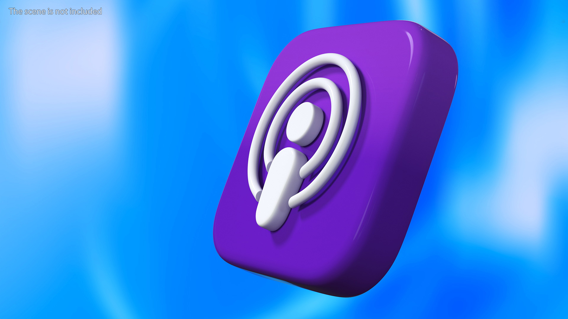 iPhone iOS Podcasts Icon 3D model