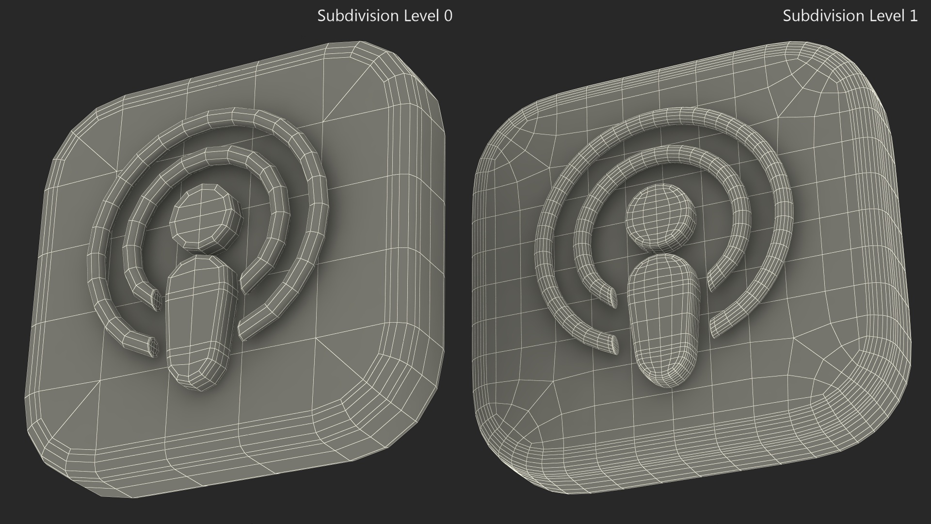 iPhone iOS Podcasts Icon 3D model