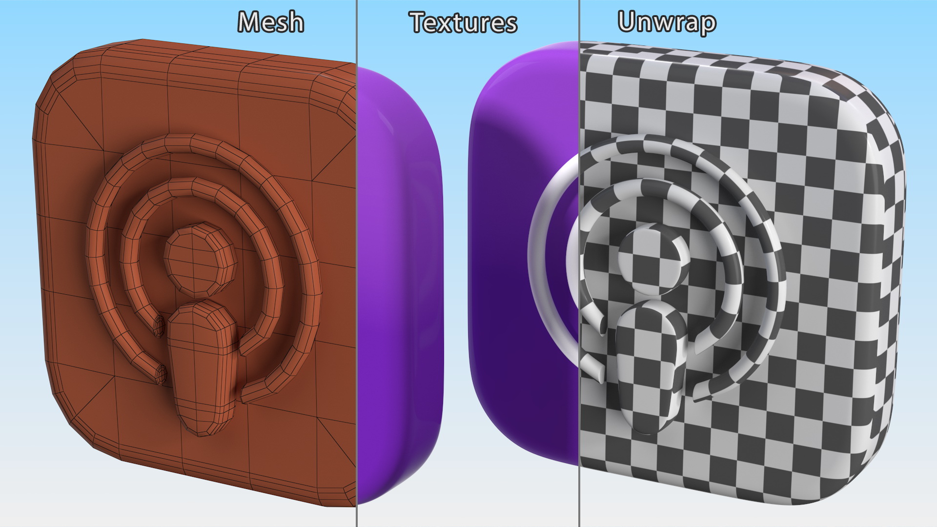 iPhone iOS Podcasts Icon 3D model