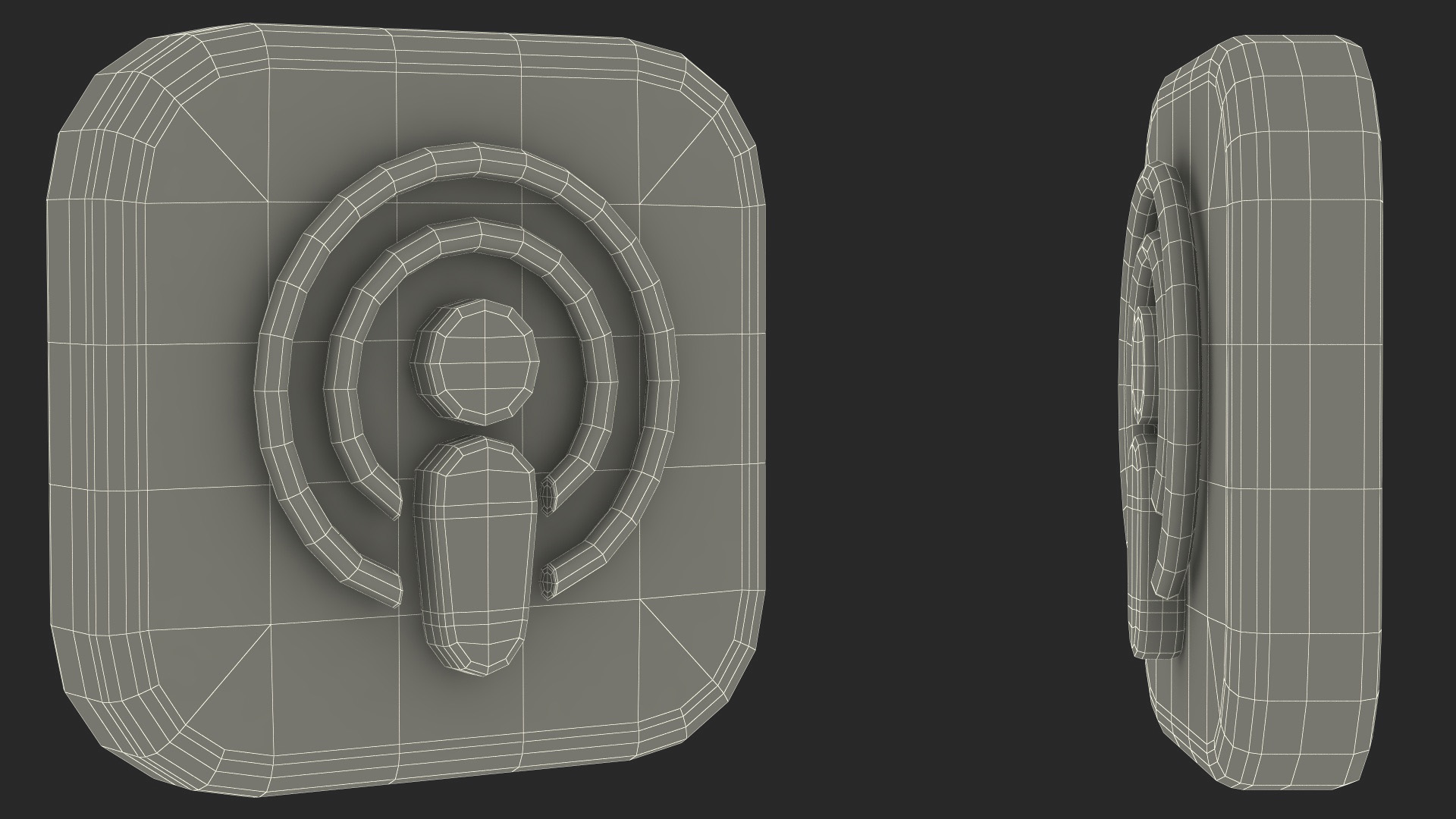 iPhone iOS Podcasts Icon 3D model