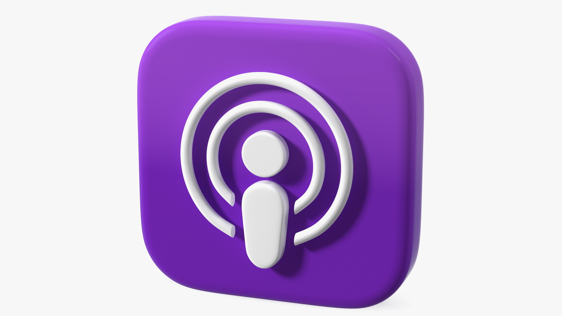 iPhone iOS Podcasts Icon 3D model