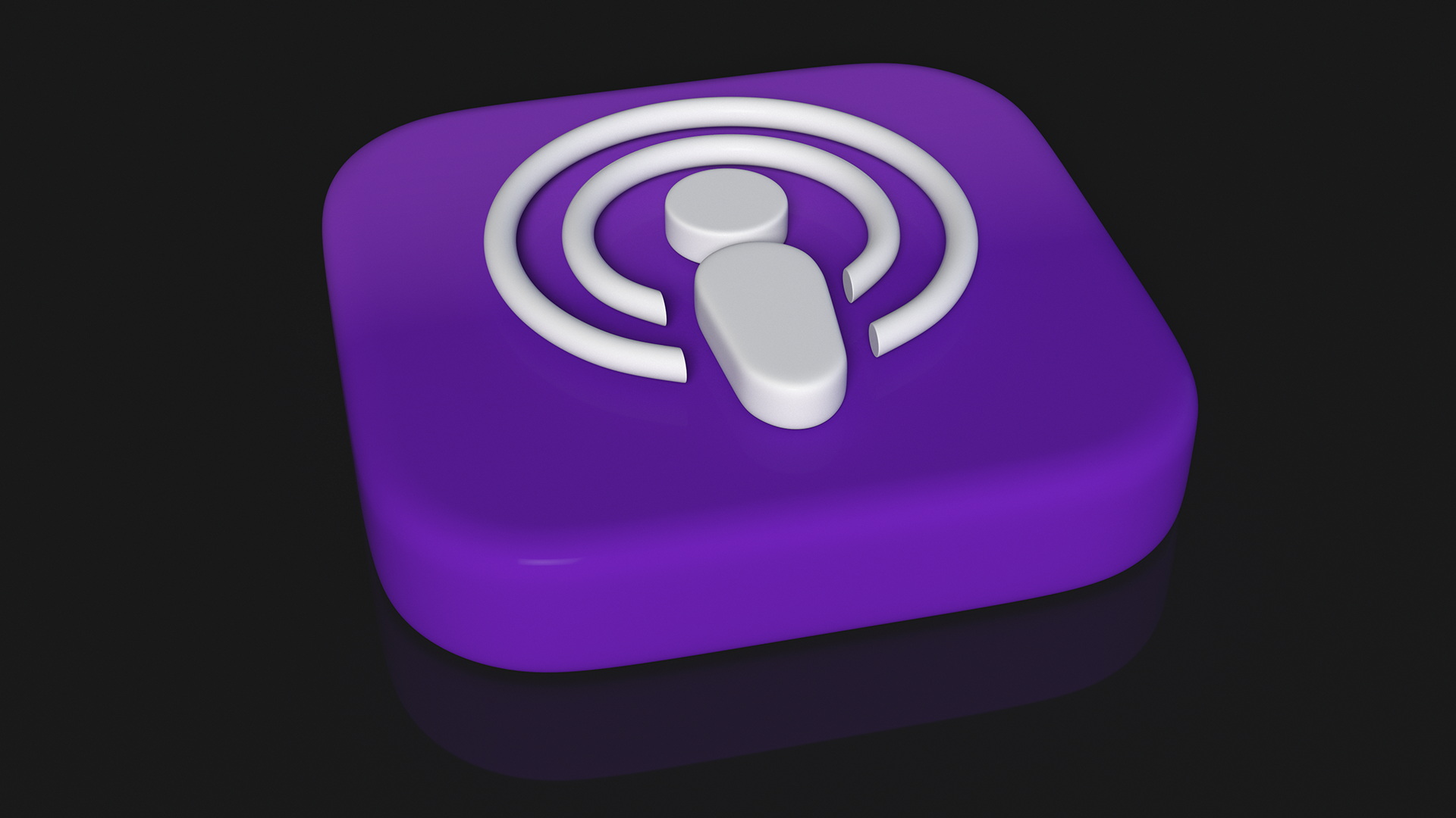 iPhone iOS Podcasts Icon 3D model