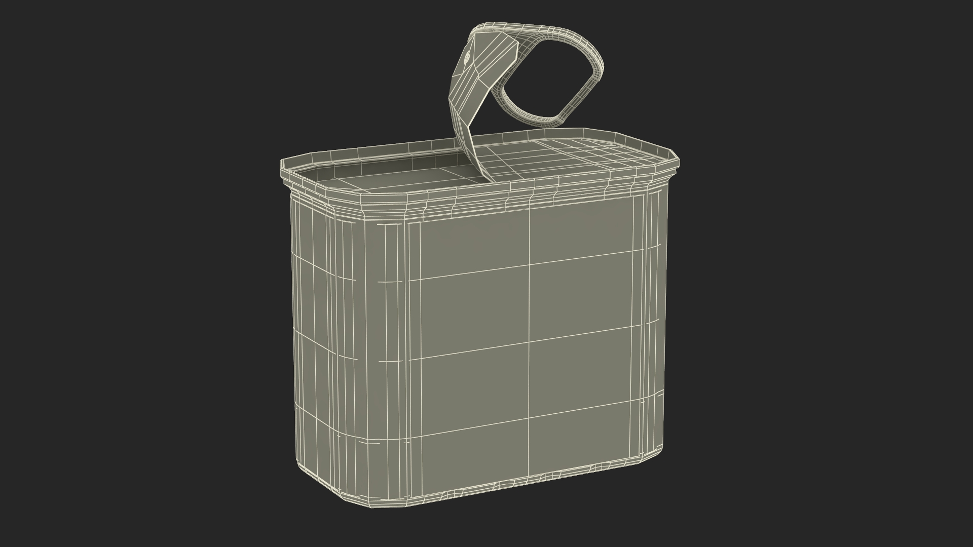 3D Spam Canned Food Opened model