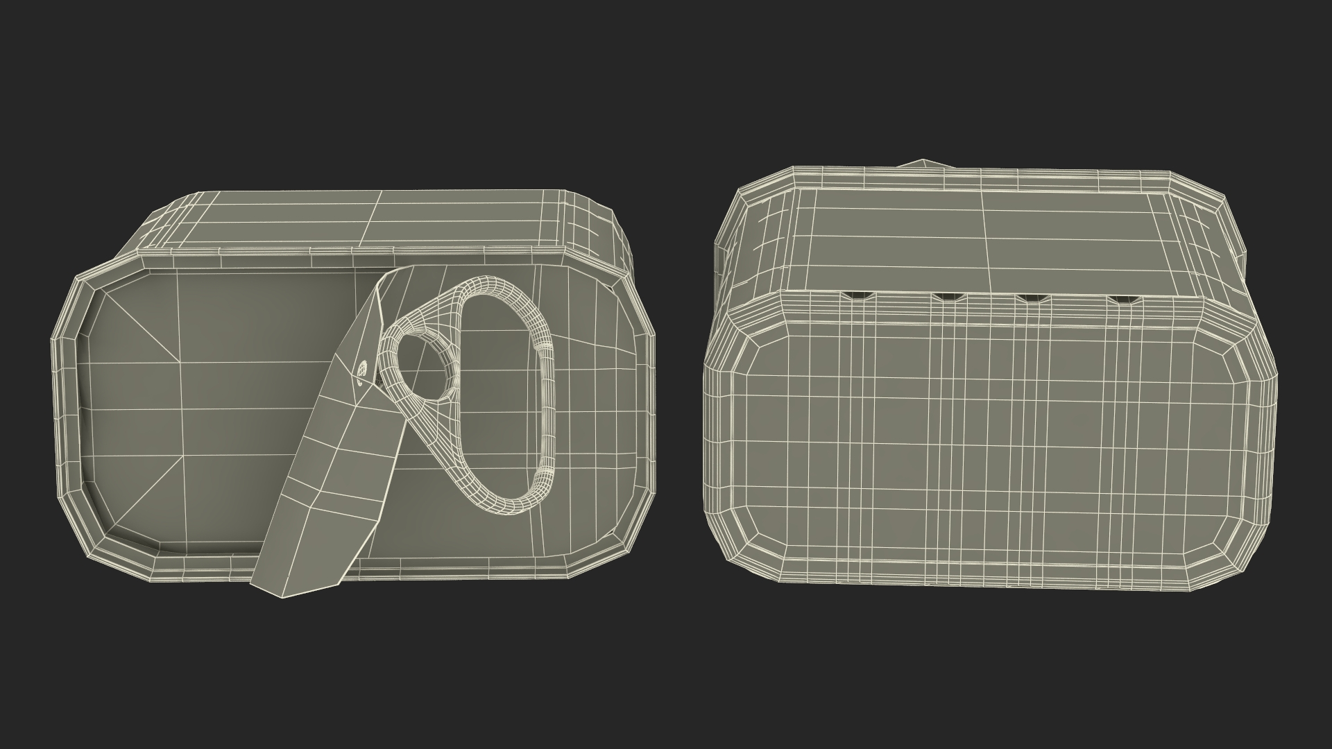 3D Spam Canned Food Opened model