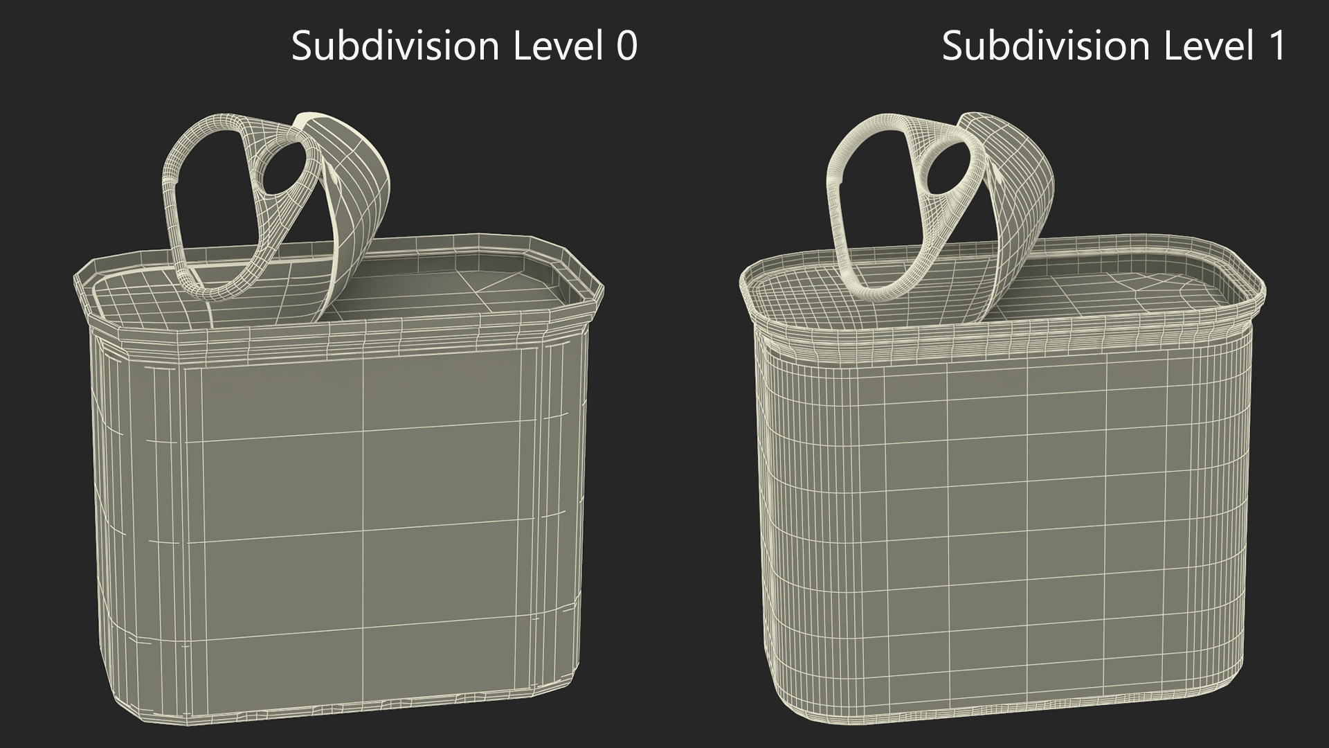 3D Spam Canned Food Opened model