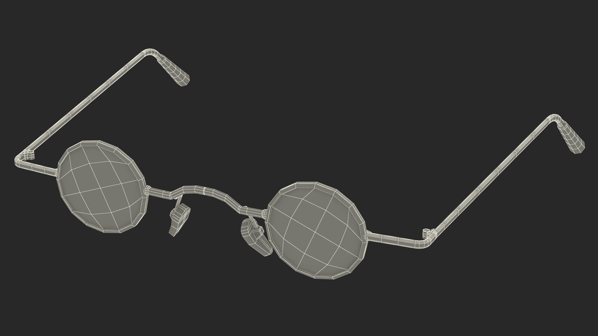 3D model Super Small Round Glasses