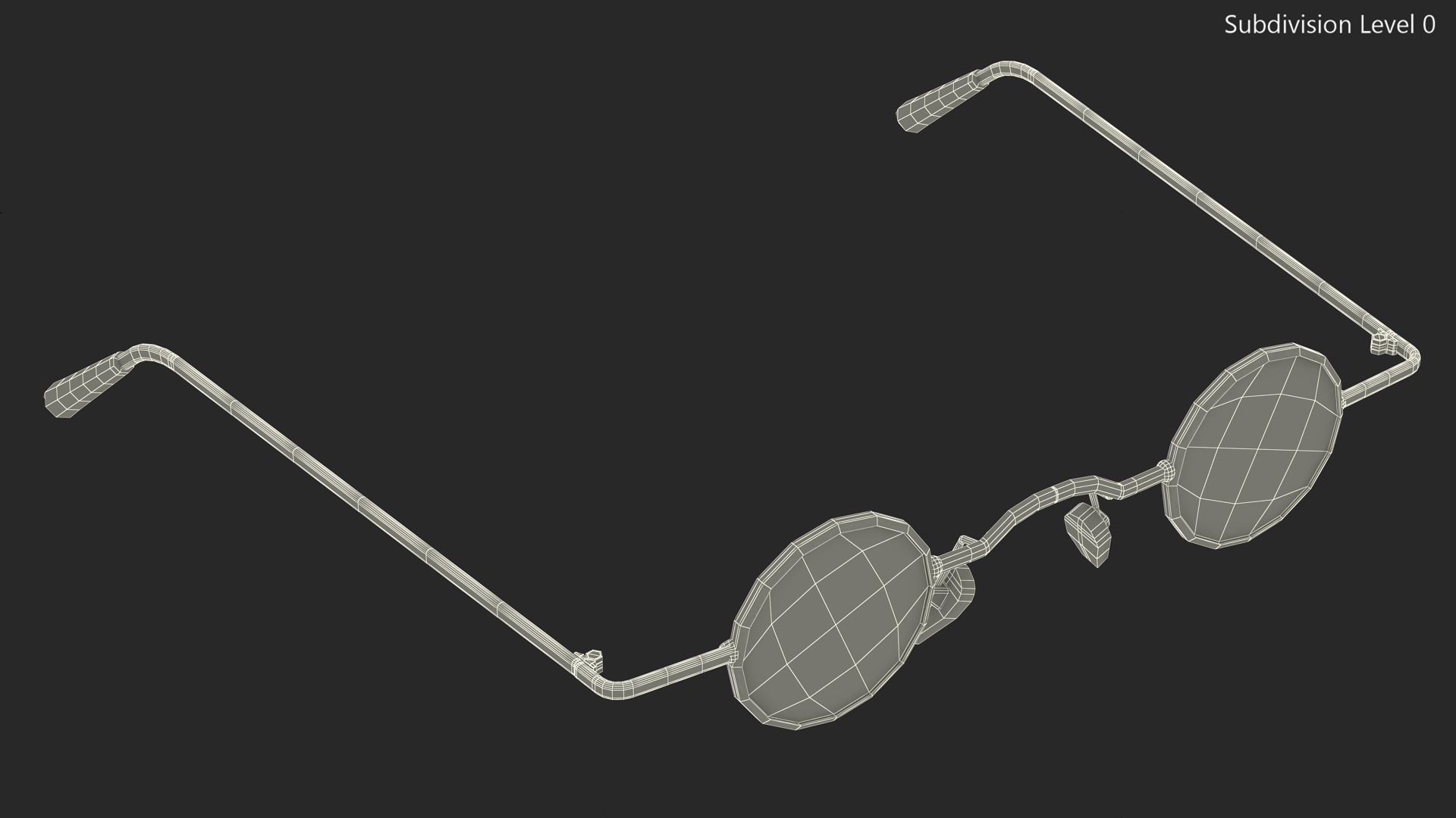 3D model Super Small Round Glasses