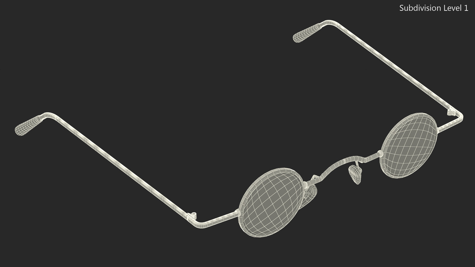 3D model Super Small Round Glasses
