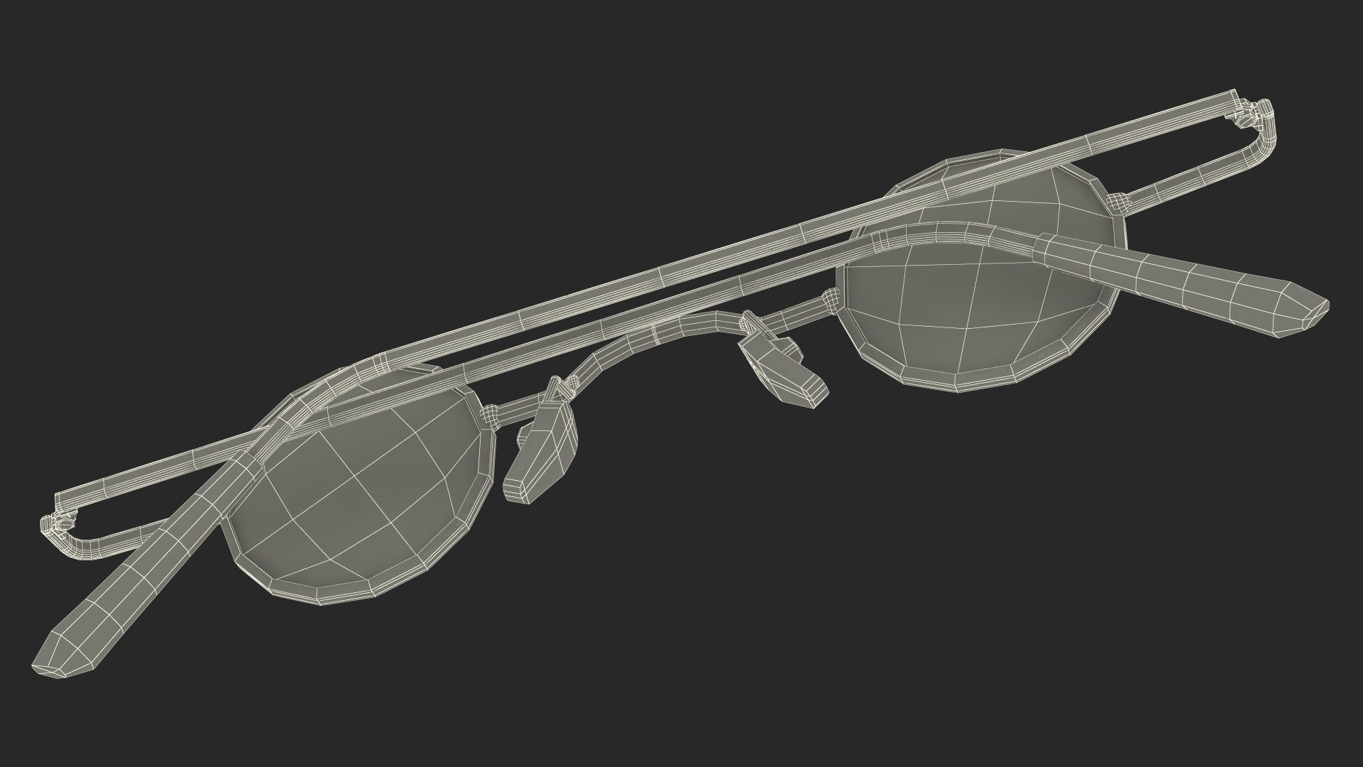 3D model Super Small Round Glasses