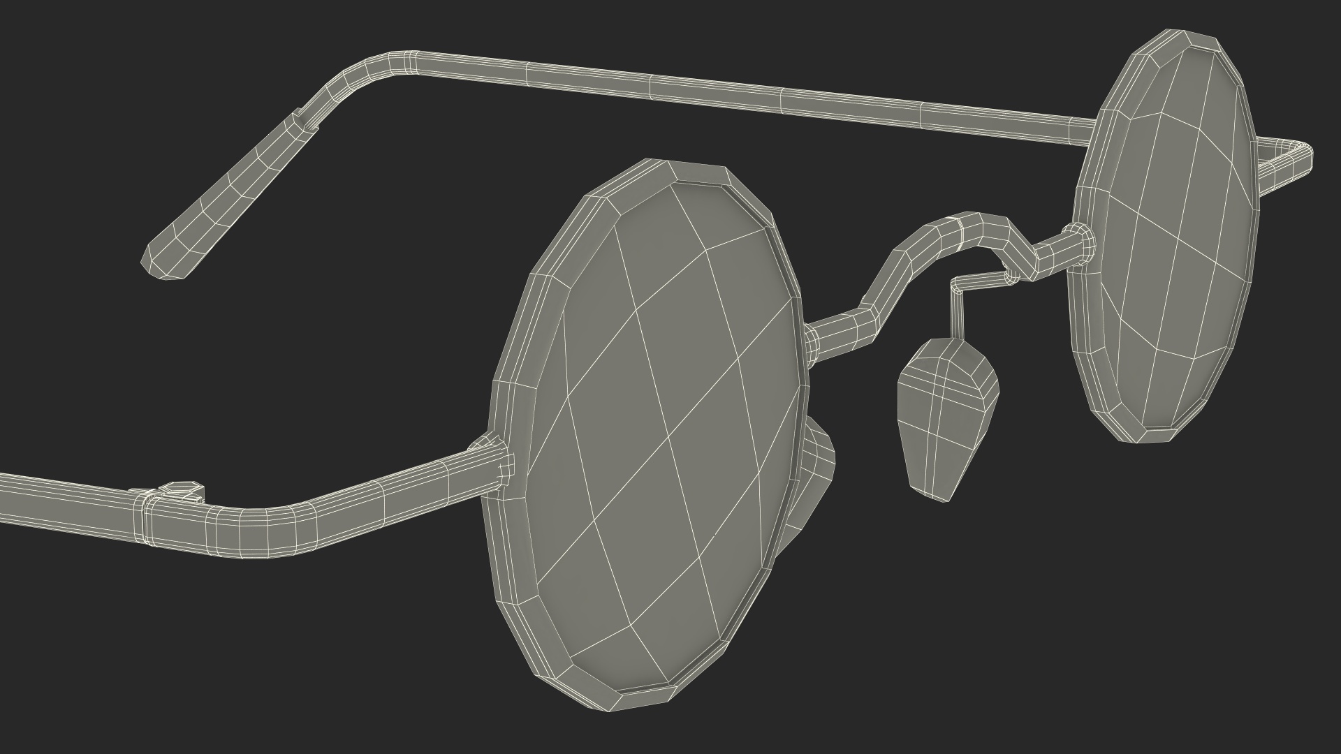 3D model Super Small Round Glasses