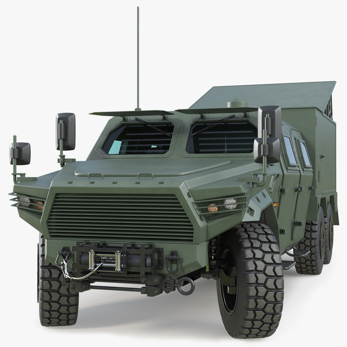 Offroad Drone Launch Truck with Box Module and Drone Rigged - view 12