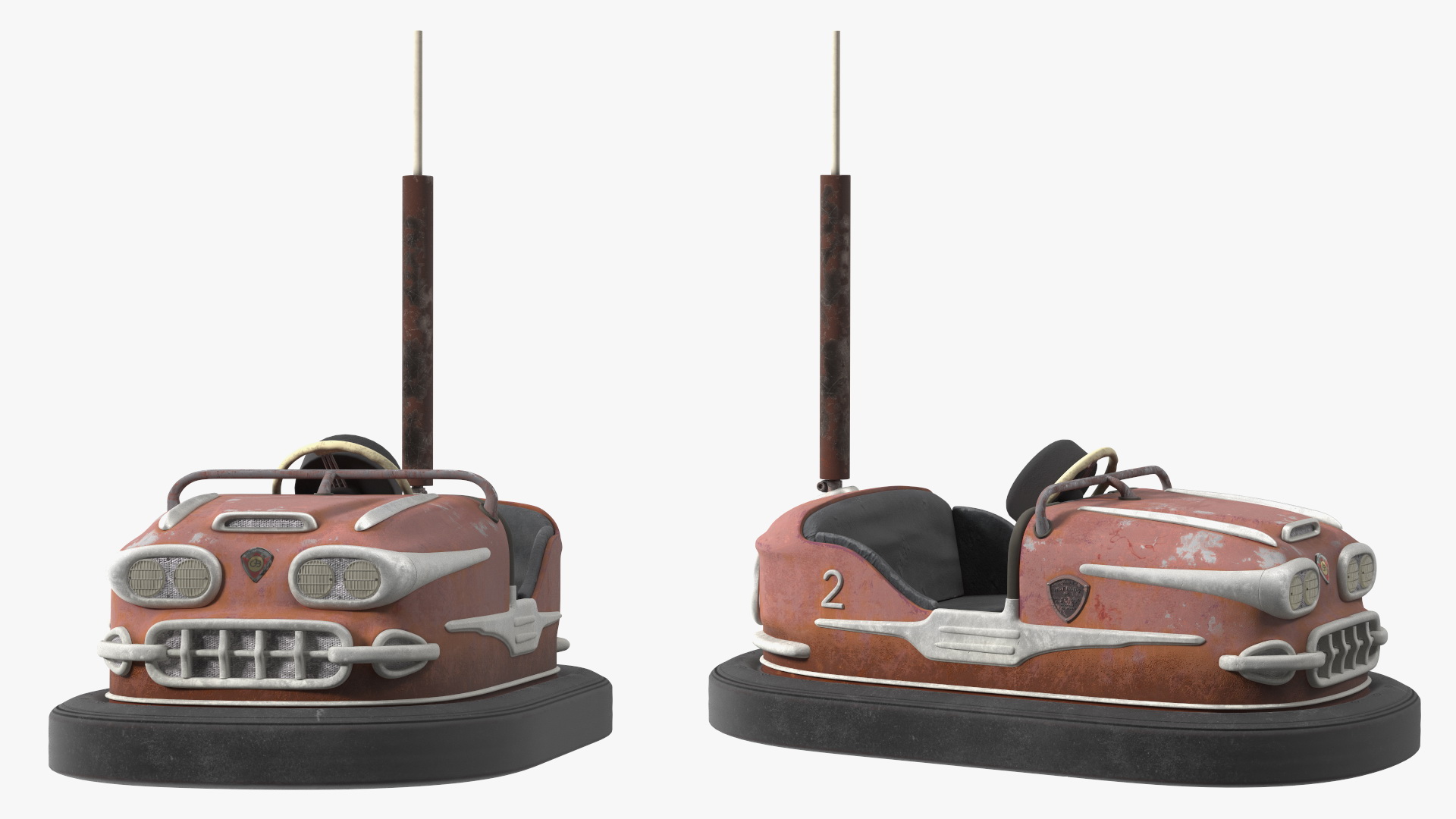 3D model Vintage Bumper Car Gebruder Ihle Red Old