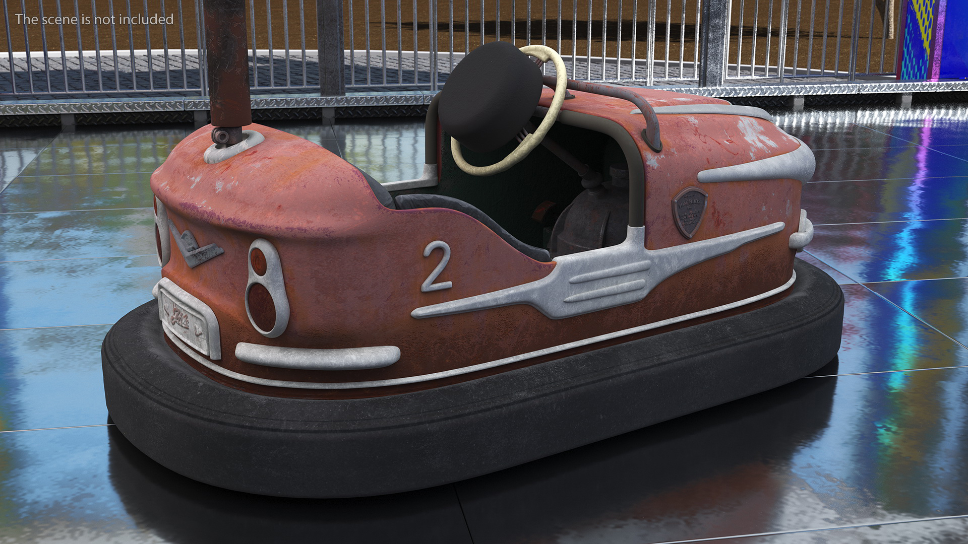 3D model Vintage Bumper Car Gebruder Ihle Red Old
