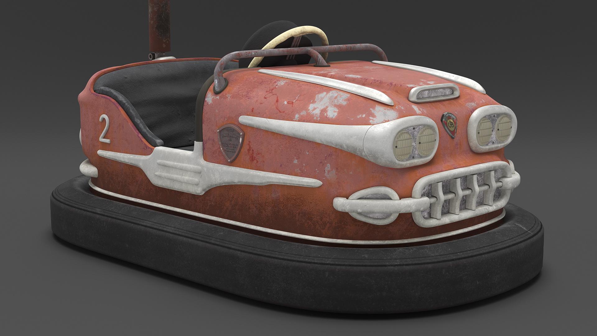 3D model Vintage Bumper Car Gebruder Ihle Red Old
