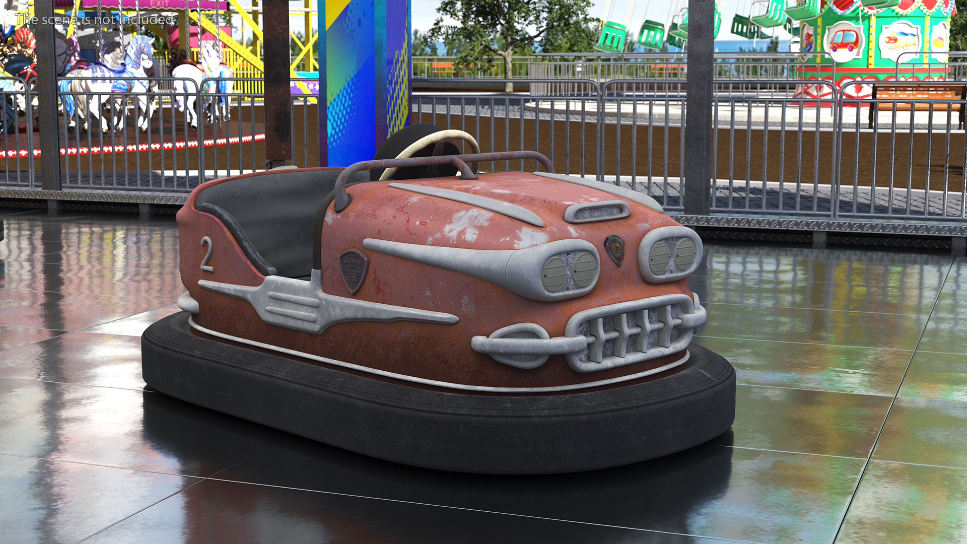 3D model Vintage Bumper Car Gebruder Ihle Red Old