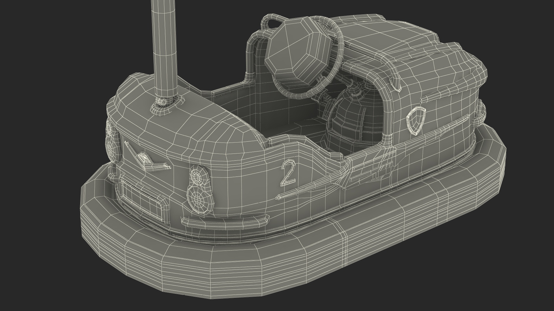 3D model Vintage Bumper Car Gebruder Ihle Red Old