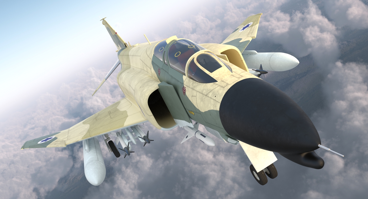 3D model F 4E Kurnass Israeli Air Force