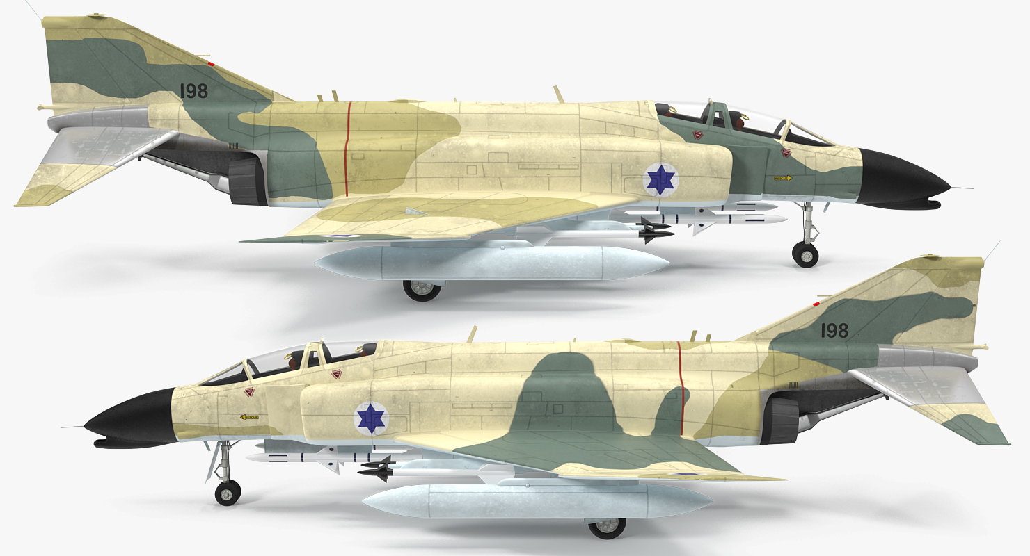 3D model F 4E Kurnass Israeli Air Force