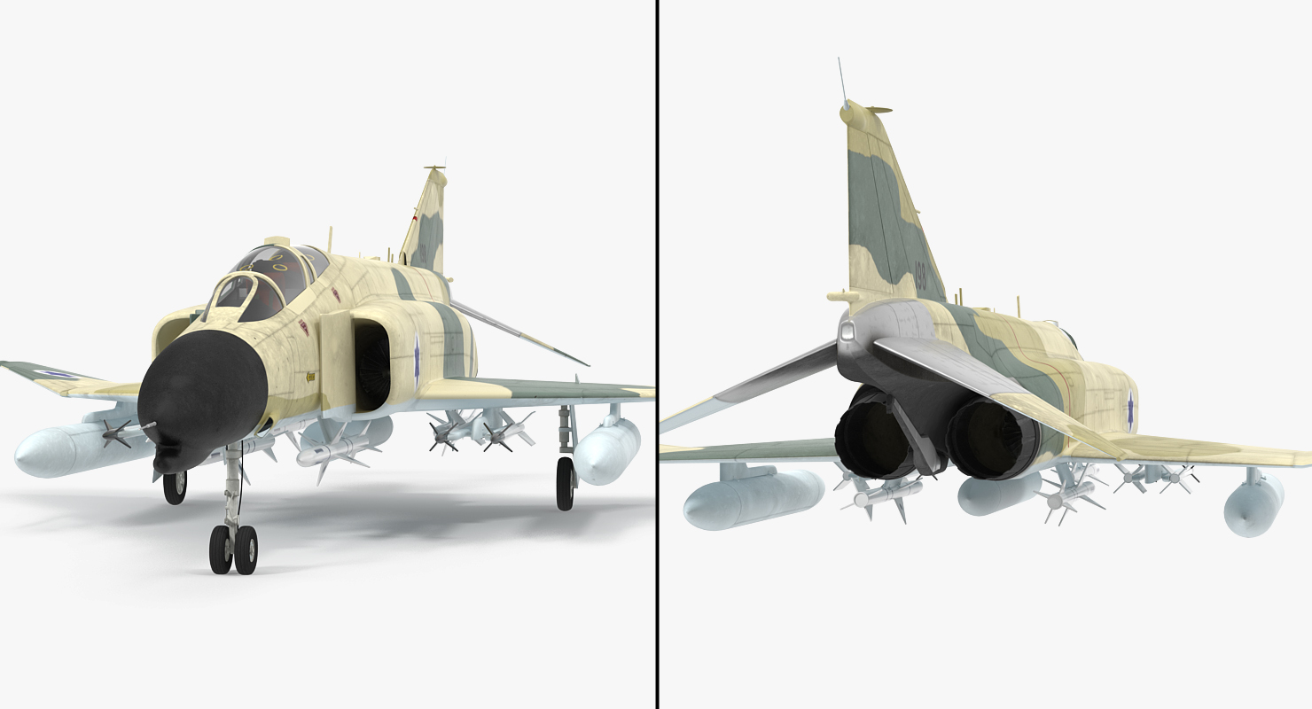 3D model F 4E Kurnass Israeli Air Force