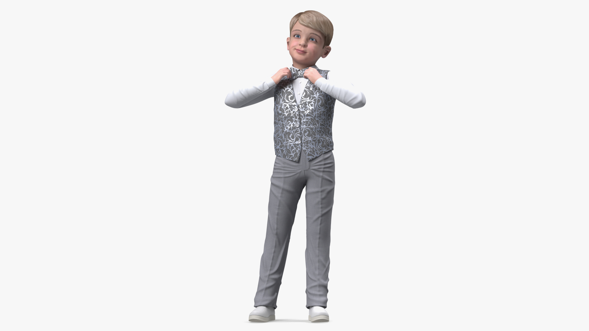 Child Boy Party Style Rigged for Maya 3D