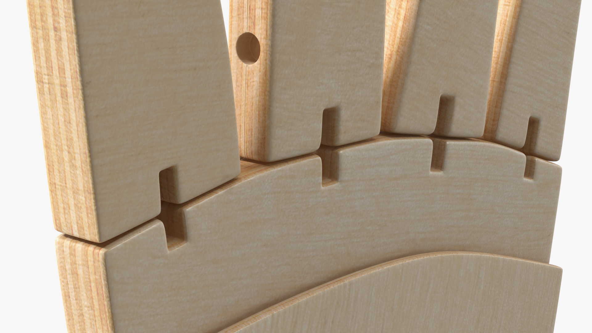 3D Hands Made Of Wood model