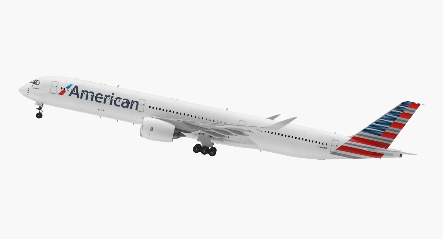Airbus A350 1000 American Airlines 3D model