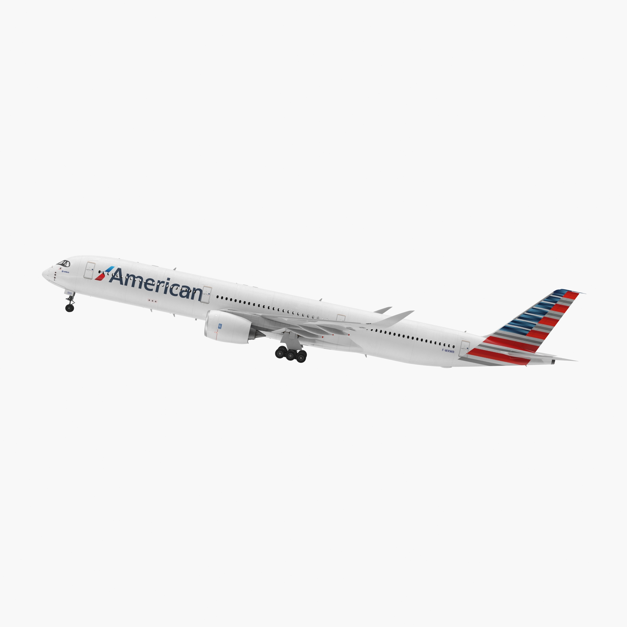 Airbus A350 1000 American Airlines 3D model