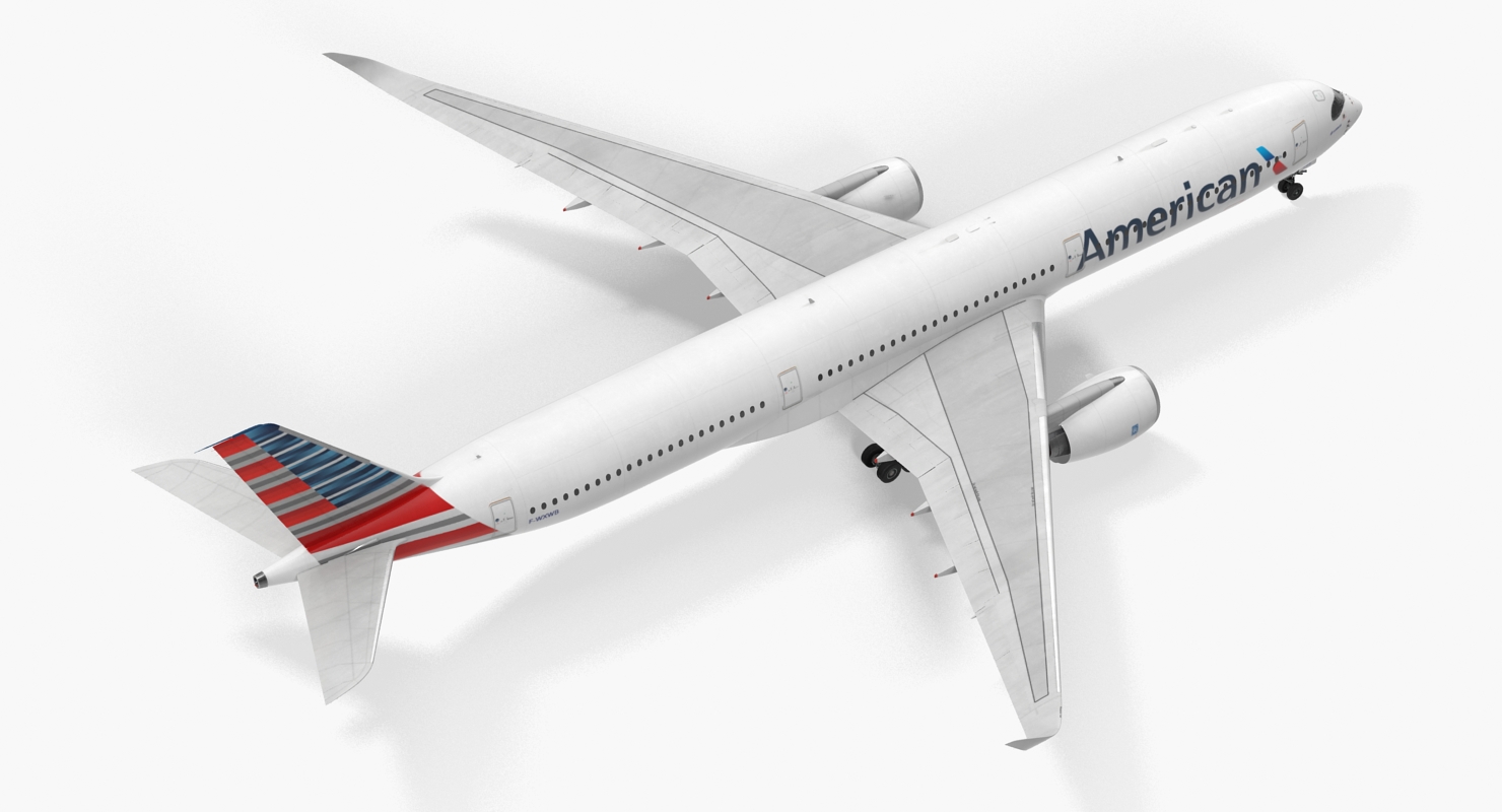 Airbus A350 1000 American Airlines 3D model