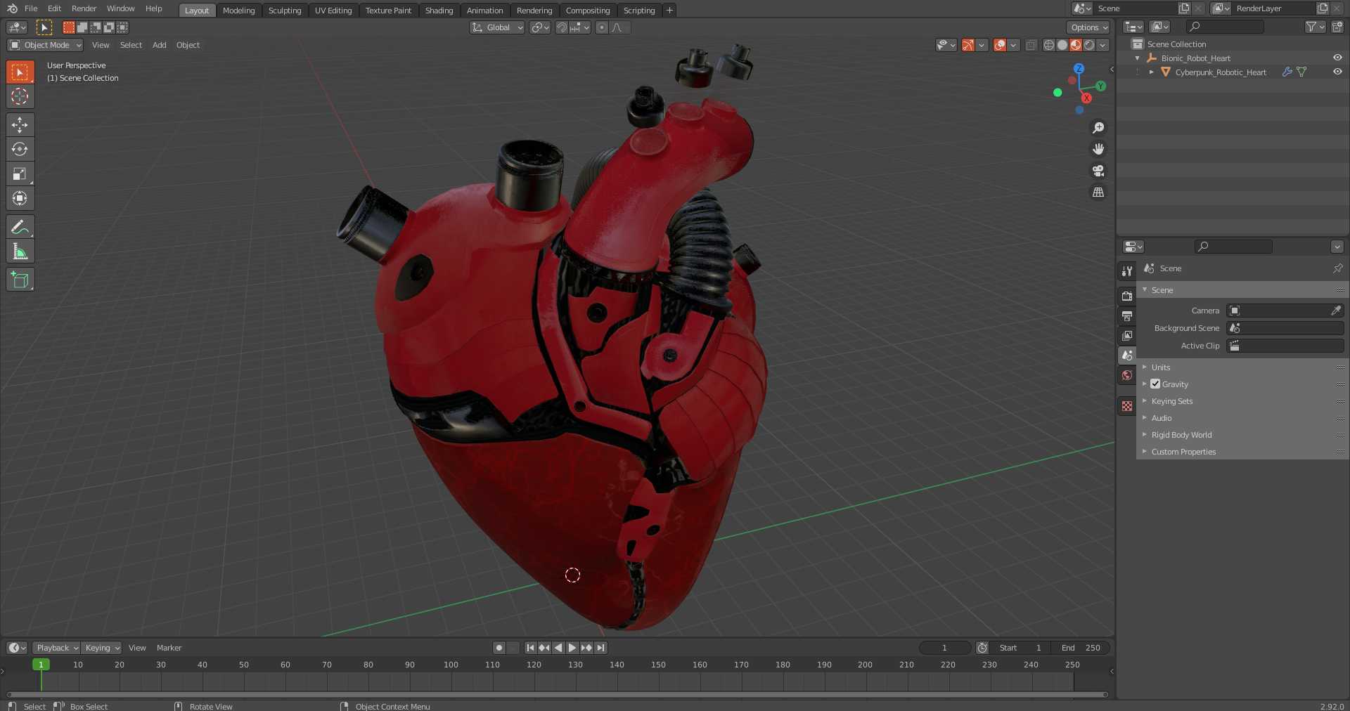 3D Bionic Robot Heart model