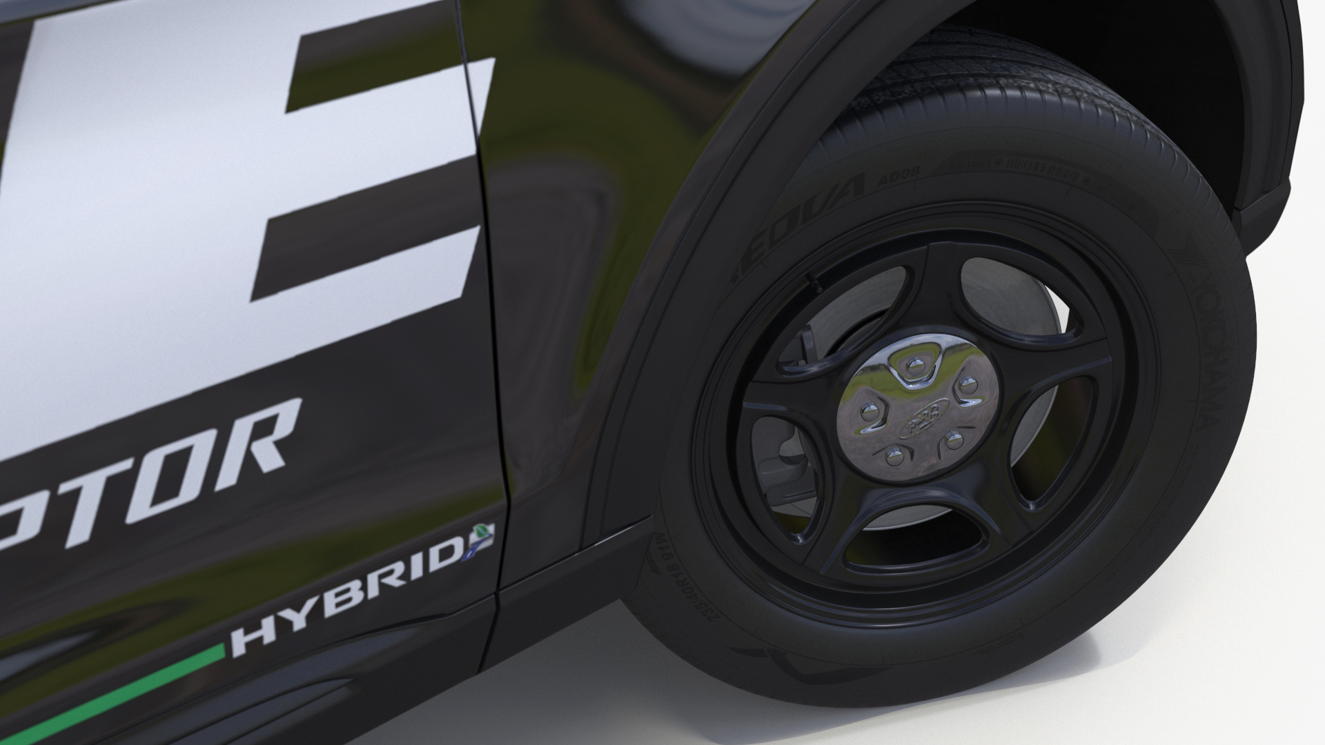Ford Police Interceptor Utility Hybrid AWD Rigged 3D model