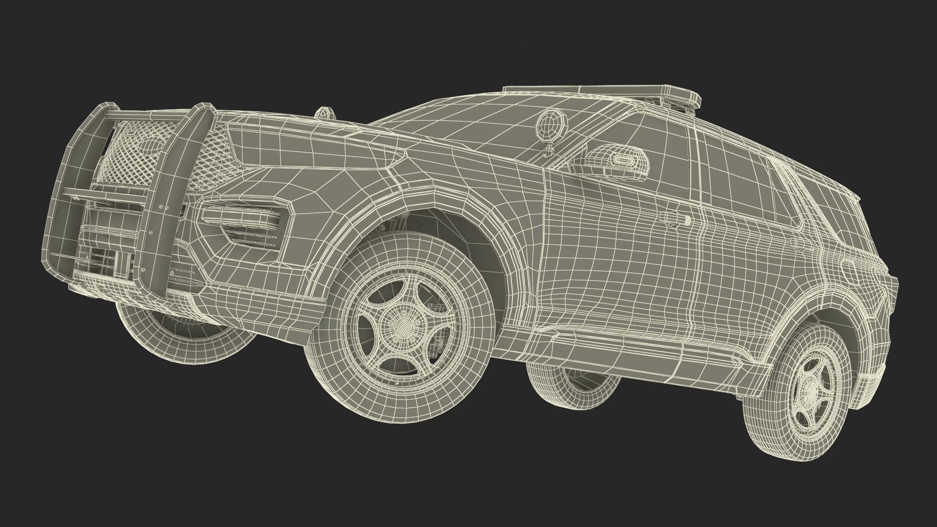 Ford Police Interceptor Utility Hybrid AWD Rigged 3D model