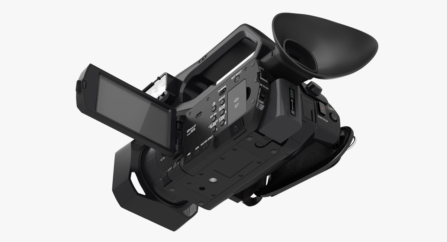 Professional XDCAM Compact Camcorder Sony PXWS X70 Rigged 3D