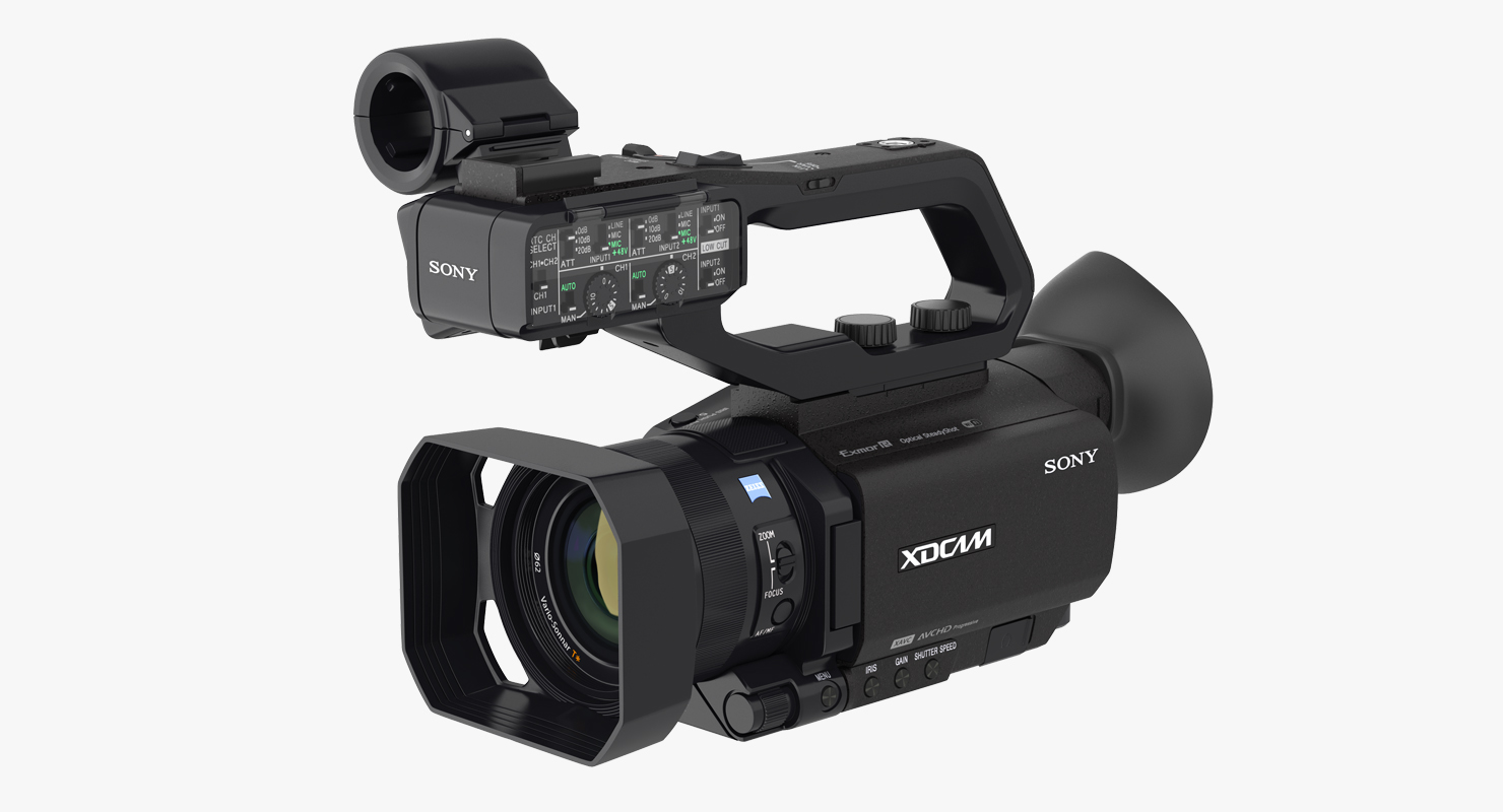 Professional XDCAM Compact Camcorder Sony PXWS X70 Rigged 3D