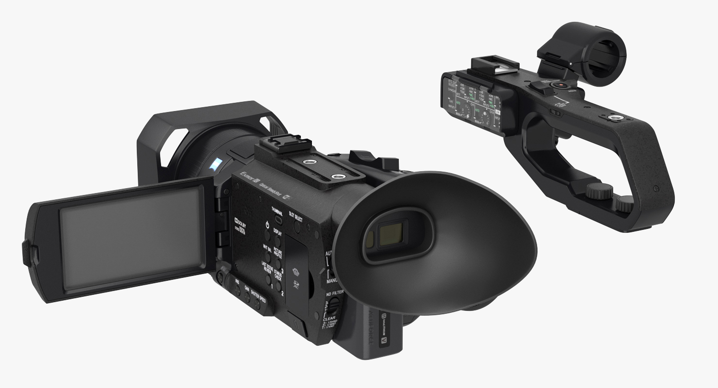 Professional XDCAM Compact Camcorder Sony PXWS X70 Rigged 3D