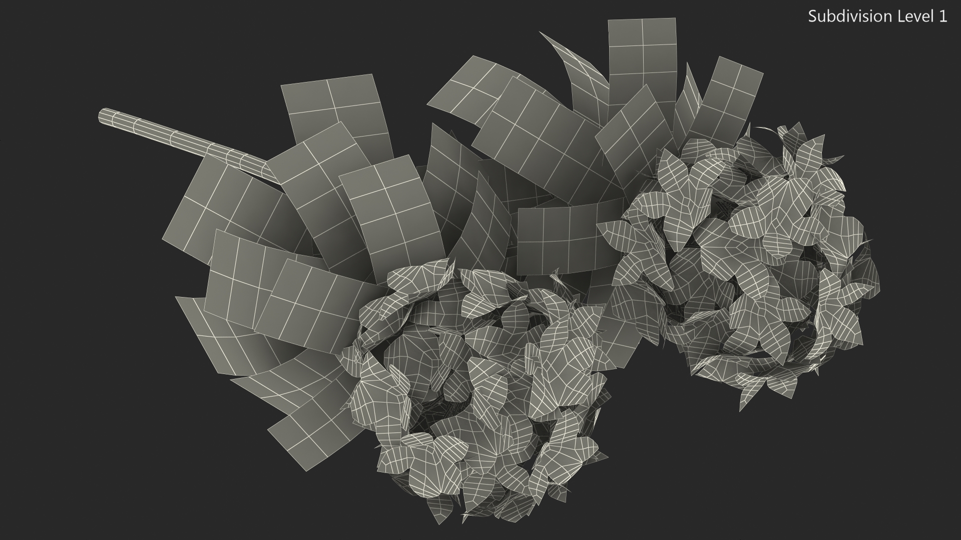 3D Red Rhododendron Flower model