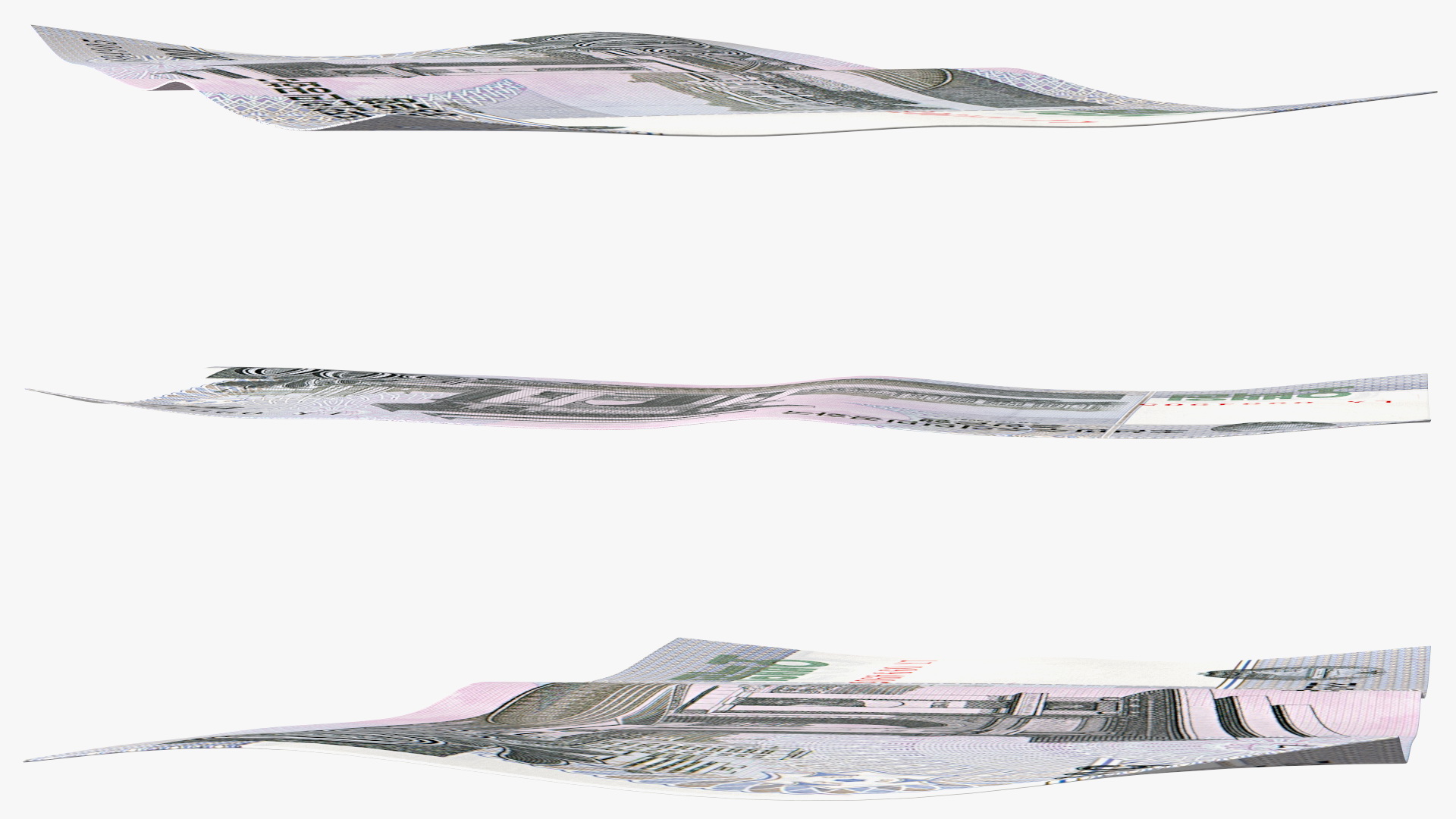 3D North Korea 500 Won Banknote model