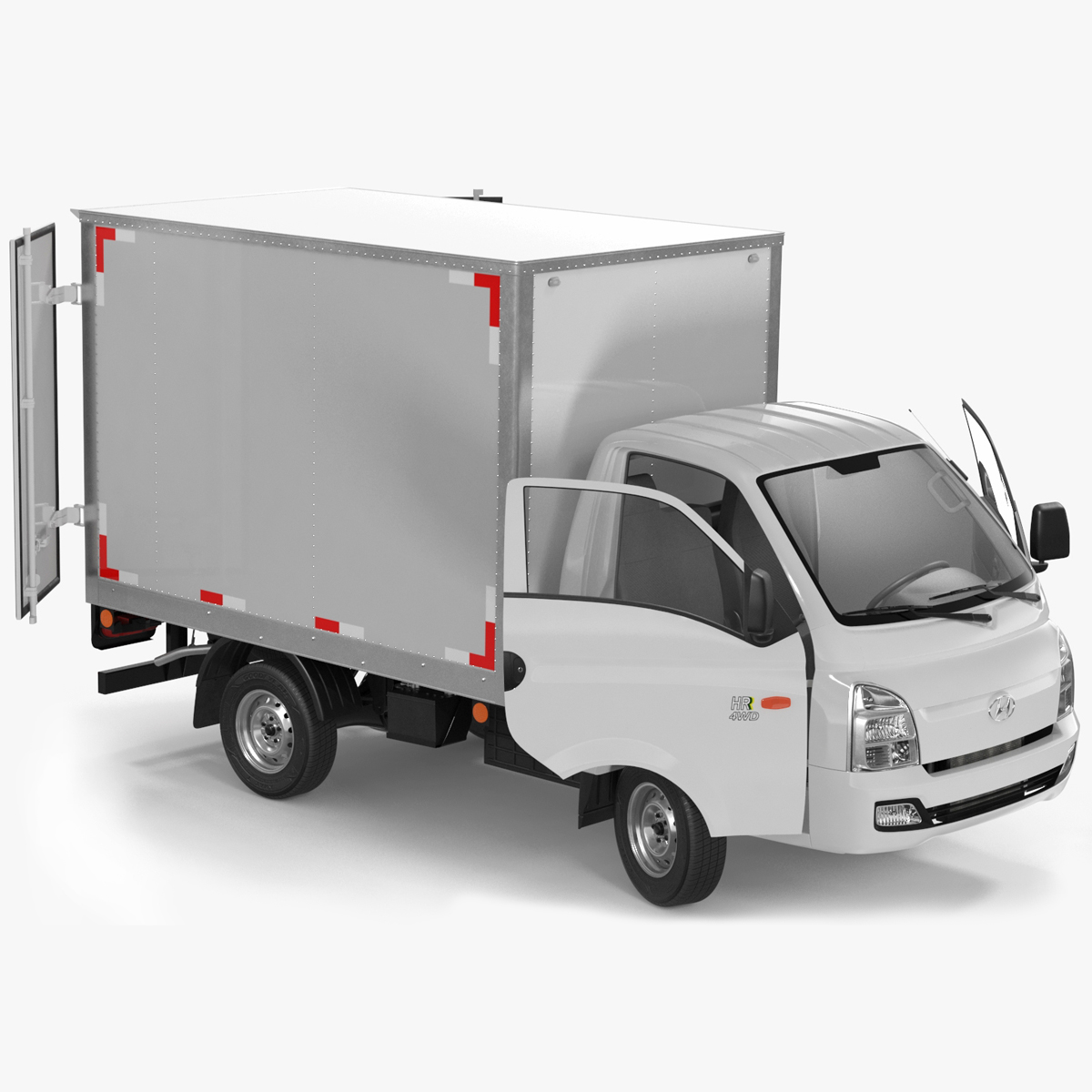 3D model Mini Truck Hyundai HR 2023 Refrigerator Rigged for Maya