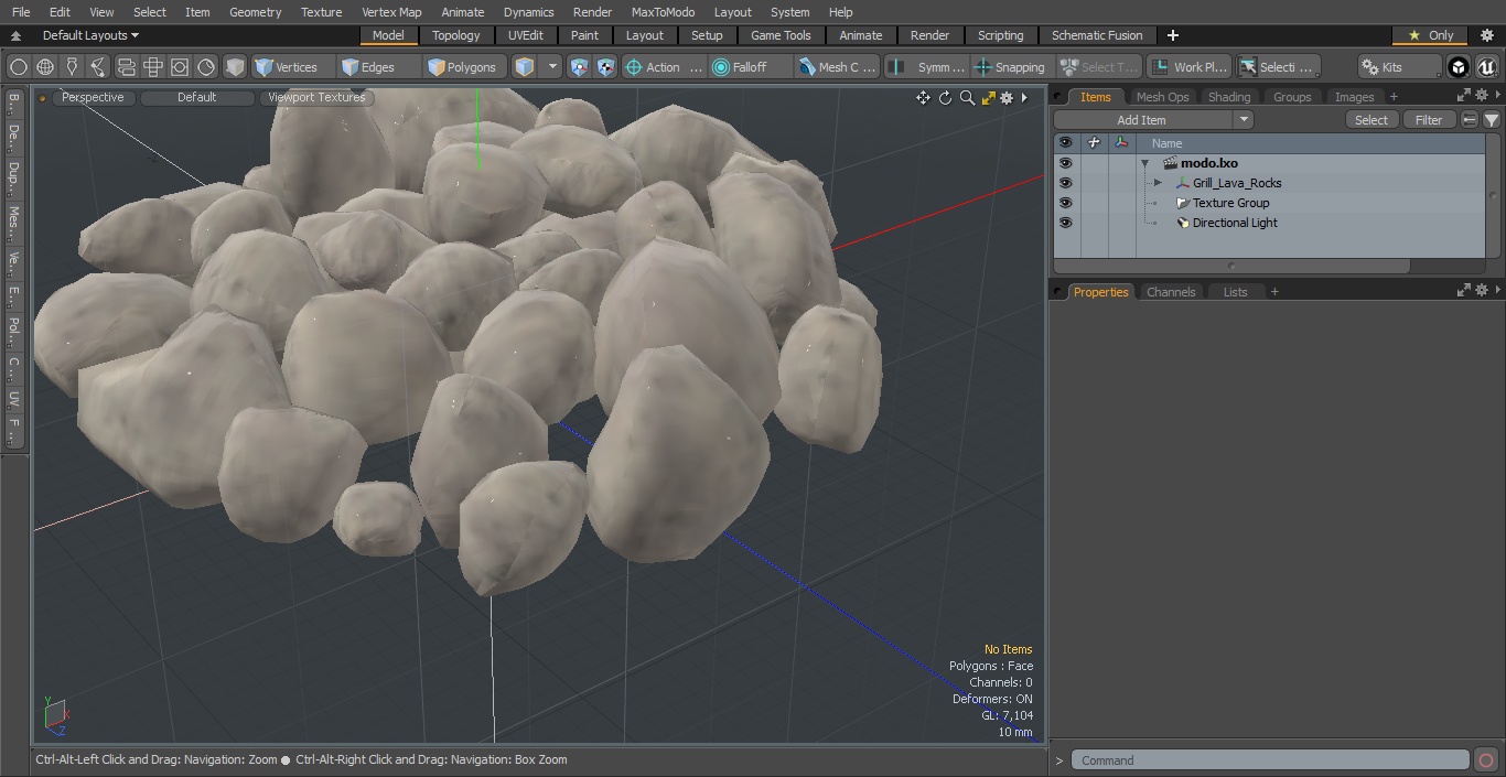 3D Grill Lava Rocks
