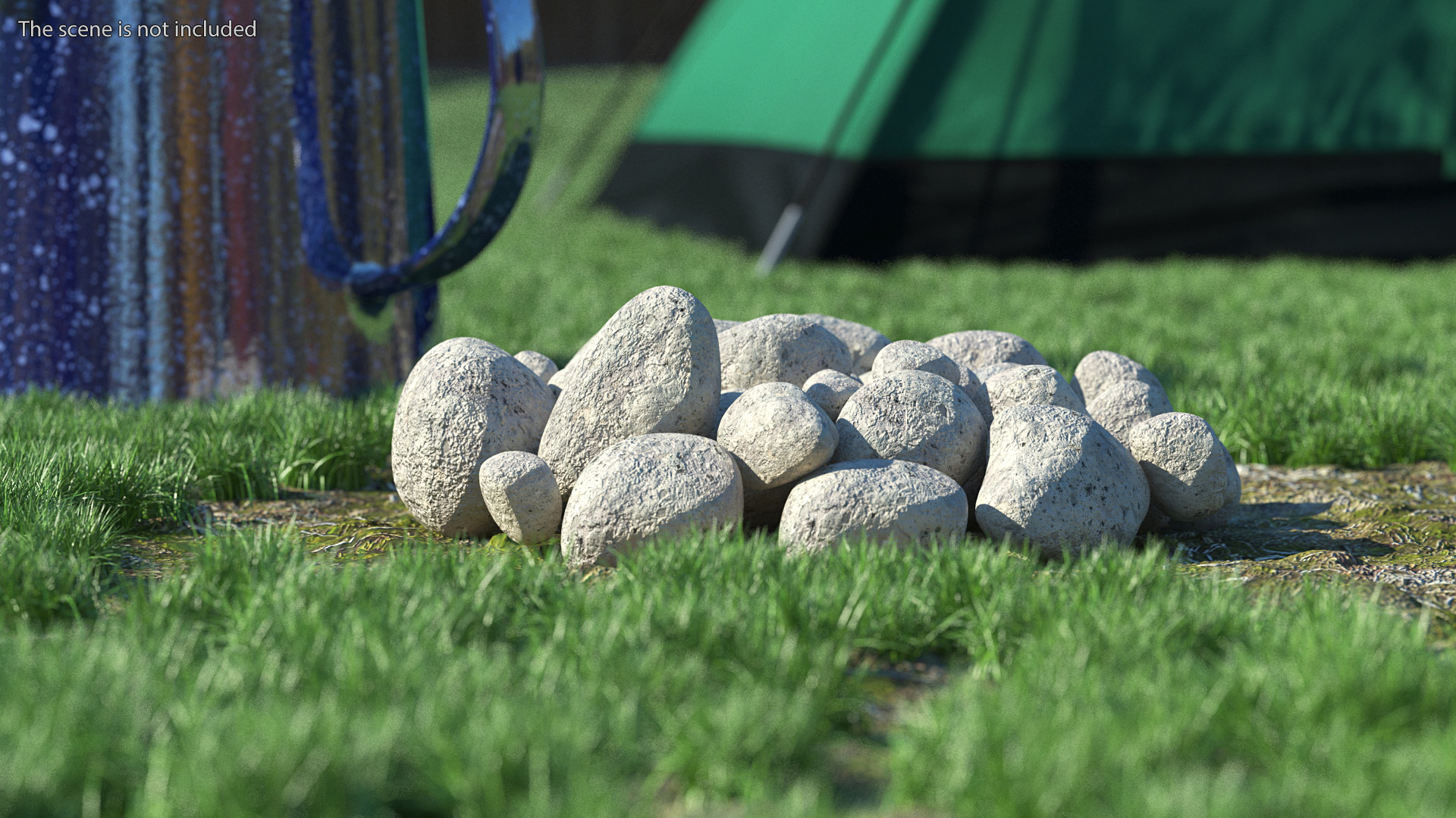 3D Grill Lava Rocks