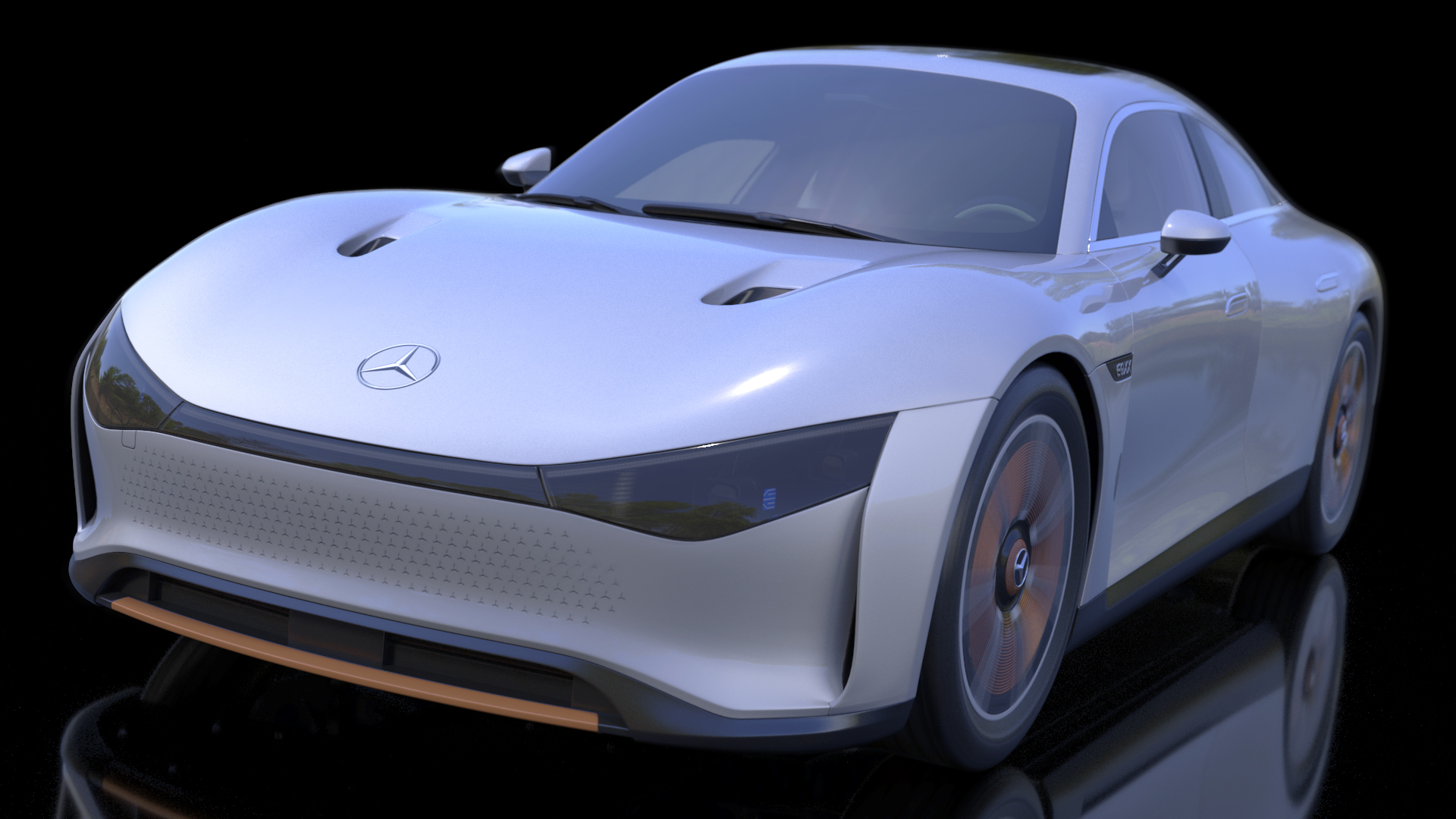 3D Concept Car Mercedes Benz VISION EQXX Simple Interior model
