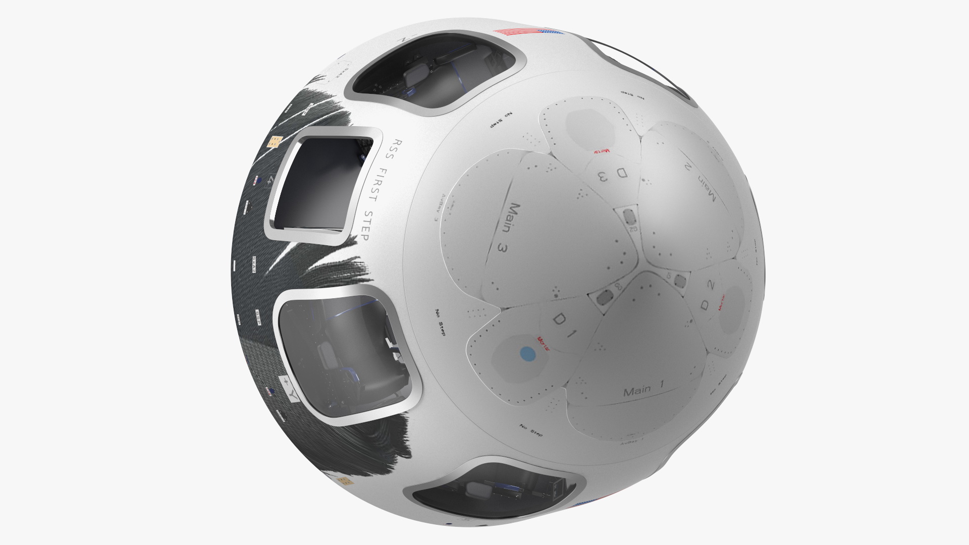 3D Blue Origin New Shepard Crew Capsule