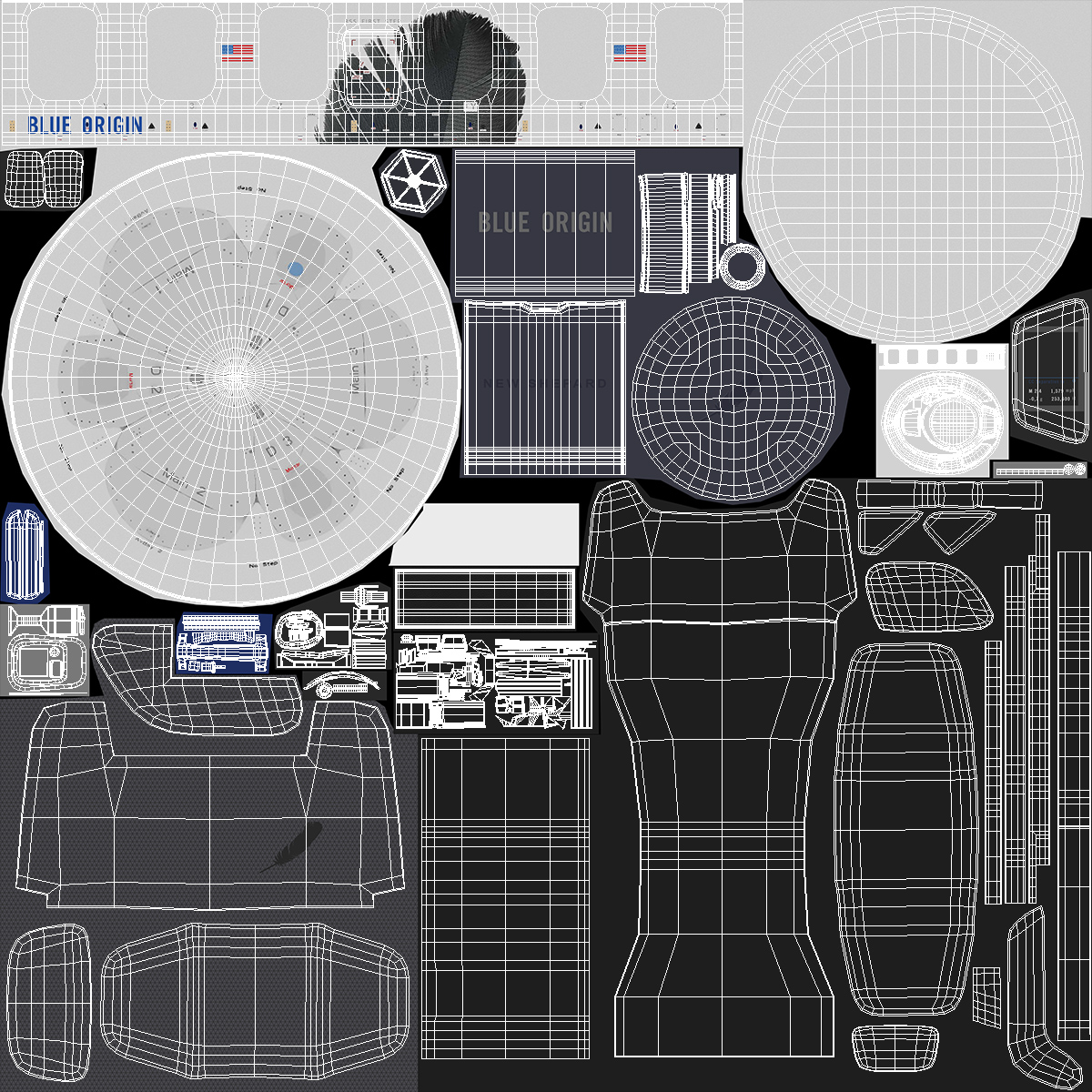 3D Blue Origin New Shepard Crew Capsule