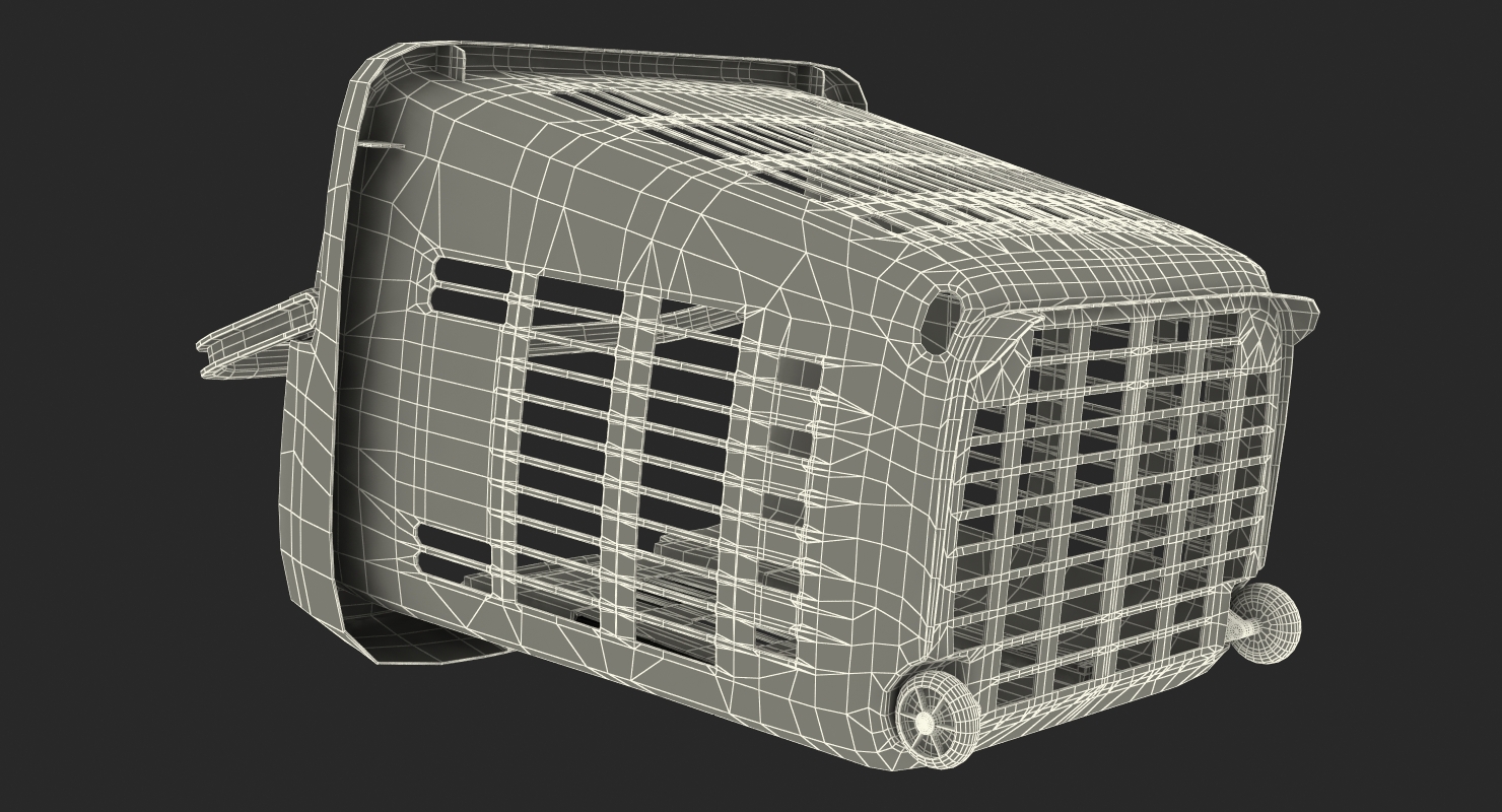 Roll Shopping Basket Folded Handle 3D model